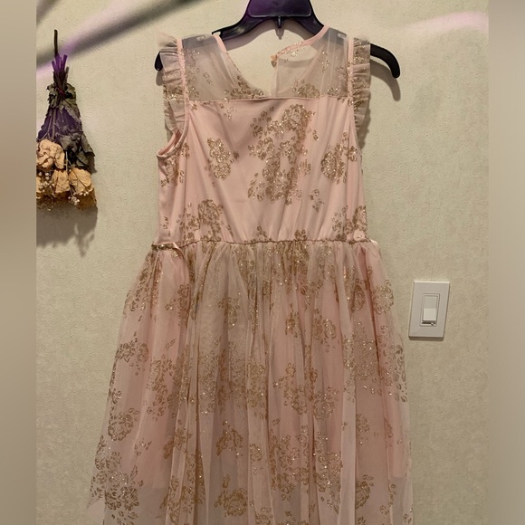 Girls Dress New, Pink and Gold. - Picture 3 of 3